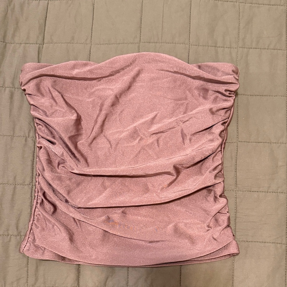 Edikted Mauve Ruched Tube top
